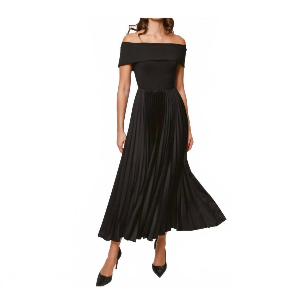 NEW HUTCH stockton midi dress in black